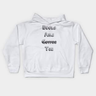 books and coffee tea Kids Hoodie